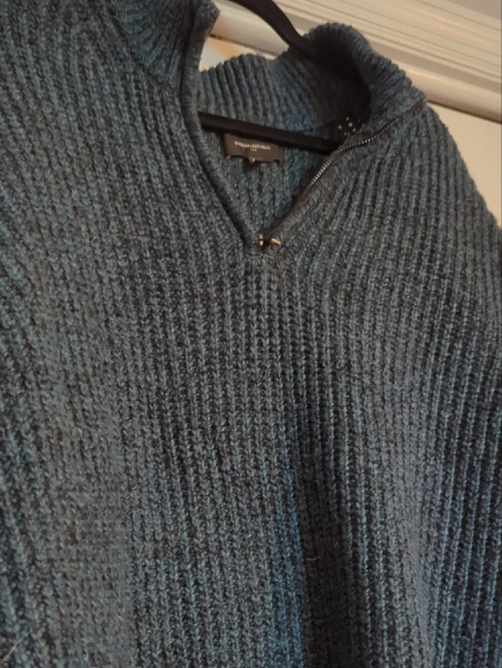 Banana Republic Men's Knit Funnel Neck Sweater - Dark Teal